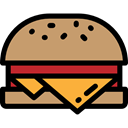 Fast food, junk food, meat, Burger, food, Cheese Burger, hamburger, Bread DarkKhaki icon