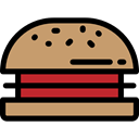 hamburger, meat, food, Burger, Bread, junk food, Fast food DarkKhaki icon