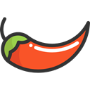 Spicy, vegetarian, food, pepper, hot, Chili, organic, Chili Pepper, vegan, Food And Restaurant Black icon