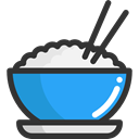 food, Bowl, rice, Chinese Food, Food And Restaurant, Japanese Food DarkSlateGray icon
