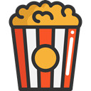 Salty, Fast food, snack, cinema, popcorn, Food And Restaurant, food DarkSlateGray icon