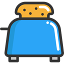 Food And Restaurant, Toaster DodgerBlue icon
