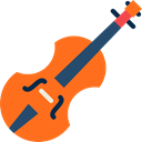Violin, String Instrument, musical instrument, music, Orchestra DarkOrange icon