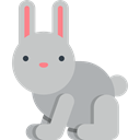 rabbit, Bunny, Animals, mammal, zoo, Animal Kingdom, Wild Life Silver icon