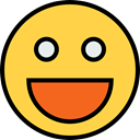 happy, Smileys, Emoji, emoticons, feelings, smile SandyBrown icon