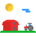 Farming And Gardening, gardening, Farm, real estate, Barn, buildings Black icon