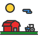 Farming And Gardening, Barn, gardening, real estate, buildings, Farm Black icon