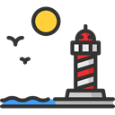 Guide, buildings, Lighthouse, Orientation, Architecture And City, tower Black icon