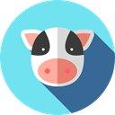 Farming And Gardening, cow, zoo, Farming, Animal Kingdom, Wild Life, Animals SkyBlue icon