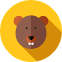 Animals, Animal Kingdom, Beaver, zoo, Wild Life Gold icon