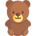 Animal, puppet, bear, children, Fluffy, Kid And Baby, Animals, teddy bear, childhood Sienna icon