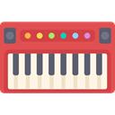 Keyboard, synthesizer, music, organ, musical instrument, piano, electronic, Music And Multimedia IndianRed icon
