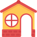 real estate, Playground, Home, house, buildings, childhood, Kid And Baby IndianRed icon