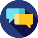 Conversation, speech bubble, speech bubbles, Multimedia, Communications, Chat, Communication MidnightBlue icon