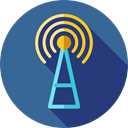 antenna, Communications, Wireless Connectivity, Wireless Internet SteelBlue icon