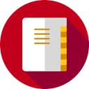 contacts, Agenda, notepad, phone book, emails, Communications Firebrick icon