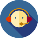 Avatar, Headphones, Microphone, user, Professions And Jobs, customer service, Call, Telemarketer, people, technology, support SteelBlue icon