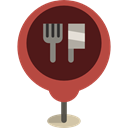 pin, placeholder, Map Locator, Maps And Location, Map Location, Food And Restaurant, Restaurant, Maps And Flags, map pointer Maroon icon