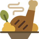 Cooking, meat, food, Plate, Food And Restaurant, Dish Sienna icon