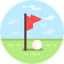 Sports And Competition, Golf, Ball, birdie, sports, leisure PaleTurquoise icon