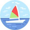sailing, transportation, Sports And Competition, transport, Boats, Boat, sail, Sailboat PaleTurquoise icon