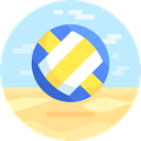 sports, Sports And Competition, Summertime, Sunny, net, Beach Volleyball, sport PaleTurquoise icon