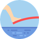 Water Sports, Diving, Sports And Competition, Olympic Games LightBlue icon