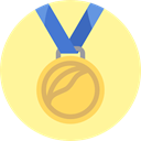 Sports And Competition, gold medal, winner, medal, sports, Best, Prize, First Khaki icon