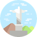 Rio De Janeiro, brazil, Monuments, Christ The Redeemer, Statue, landmark, Monument PaleTurquoise icon