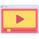 Browser, ui, Streaming, video player, learning, web, education Khaki icon