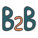 business 2 business, business model, B2b, business to business DarkSlateGray icon