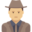 people, spy, job, detective, Agent, Man, Avatar, profession, user, Professions And Jobs, Occupation DimGray icon