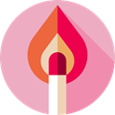 Flame, match, matches, fire, miscellaneous, Burning, Energy, Tools And Utensils, travel LightPink icon
