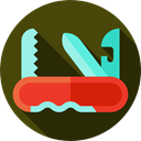 equipment, Tools And Utensils, Blade, Construction And Tools, Switzerland, Swiss Army Knife DarkOliveGreen icon