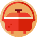 kitchenware, Food And Restaurant, Dutch Oven, Cooking SandyBrown icon