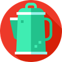 Coffee Pot, hot drink, food, Tools And Utensils, Food And Restaurant, Coffee, kettle, kitchenware Crimson icon