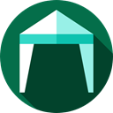 woods, canopy, Camping, sleep, Tent, Holidays DarkGreen icon
