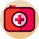 Healthcare And Medical, medical, first aid kit, doctor, Health Care, hospital Crimson icon