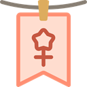 Gender, Femenine, Female, Girl, symbol, signs, Kid And Baby Bisque icon