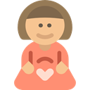 woman, Femenine, Female, baby, Kid And Baby, pregnancy, people Salmon icon