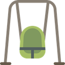 Park, leisure, Playground, Kid And Baby, swing Gray icon
