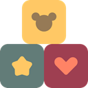 cube, symbol, children, Kid And Baby, shapes, Cubes, Educational, Toy, toys, education SandyBrown icon