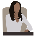 Business lady, woman in a chair, manager, chief, Director, person, business woman LightGray icon