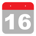 six, Calendar, event, sixteen, One, hovytech, Schedule DarkGray icon