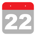 Schedule, twenty-two, hovytech, Calendar, two, second, event DarkGray icon
