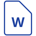 Docx, writing, word, File, document, type, Text Black icon