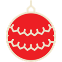 Ball, decoration, xmas, christmas Crimson icon