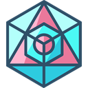 Icosahedron, geometry, symbols, Sacred, mystic, Esoteric, Shapes And Symbols DarkSlateGray icon