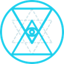 mystic, Esoteric, Shapes And Symbols, Sri Yantra, geometry, symbols, Sacred DarkTurquoise icon