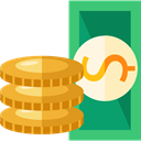 Notes, Business, Change, Money, Coins, Cash, stack, Currency, Business And Finance Goldenrod icon